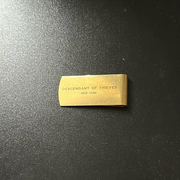 Descendent of Thieves Other - Brass Money Clip